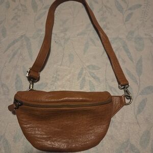 Brown Leather Crossbody Bag
